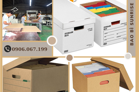 Sunrise chuyên cung cấp thùng carton đựng hồ sơ chất lượng tại Hải Phòng