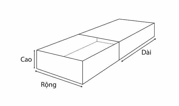 kích thước hộp tiêu chuẩn